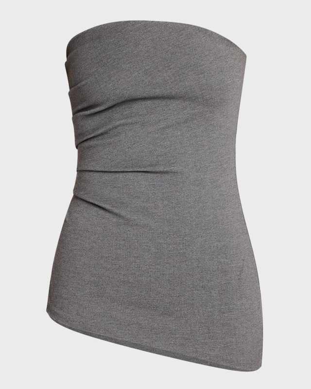 Irina Shirred Strapless Top